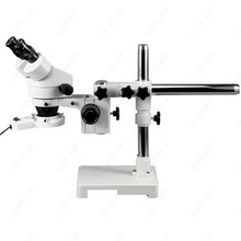 Stereo Zoom Boom Microscope--AmScope Supplies 3.5X-90X Stereo Zoom Boom Microscope + Ring Light 2024 - buy cheap