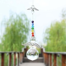 H & D-atrapasueños de cristal colgante, cuentas de Chakra, colgante de Ángel de la guarda, adorno de ventana, arcoíris, para el hogar, boda, atrapasueños, regalos 2024 - compra barato