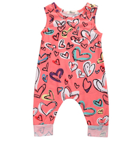 Love Heart Baby Kids Girls Infant Rompers Jumpsuit Summer Sleeveless Vest Rompers Clothes Outfit 0-24M 2024 - buy cheap