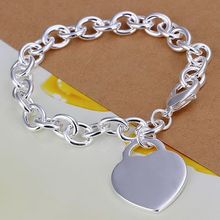 DT-H268 Hot Sale 925 Sterling Sliver Jewelry Bracelets for Women,Wholesale Christmas Gift Charm Fashion Heart Thick Bracelet 2024 - buy cheap