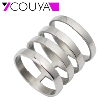 width 1.8-2.1mm silver Color rings for women party wedding bands stainless steel metal rings shiny long rings free shipping 2024 - buy cheap