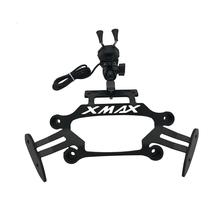 For Yamaha XMAX300 400 125 250 2017-2020 Motorcycle Phone USB Stand Holder Bike Bicycle Mobile Phone 3.5-6inch GPS Plate Bracket 2024 - buy cheap