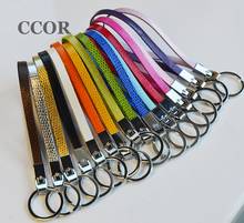 Free Shipping, 30PCS Key Rings, Keychains,  with Mixed Colour Snake PU leather Bands Fit 8mm Slide Charms, 8mm Slide Letters 2024 - buy cheap