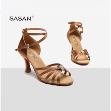SASAN Section Drilled Lace Female Adult Dance Shoes Latin Dance Shoes High Heel Latin Female Latin Dance Shoes Ballroom S-118 2024 - buy cheap