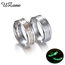 Punk Luminous Skull Rings Stainless Steel Fluorescent Glowing Rings In The Dark Rings Male Jewelry 2024 - buy cheap