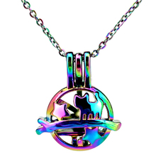 C804 Rainbow Color Star Cat Bead Pearl Cage Necklace Pendant Aroma Essential Oil Diffuser Fun Gift 2024 - buy cheap