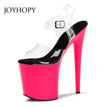 2019 Summer Candy Color 20cm Super High Heel Sandals Women Thin High Heel NightClub Steel Pipe Dance Shoes Wedding Shoes WS1765 2024 - buy cheap