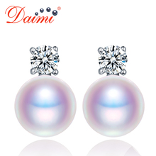 DAIMI Shining Earrings Freshwater Pearl Studs Earrings Gift for Graduation 2024 - buy cheap
