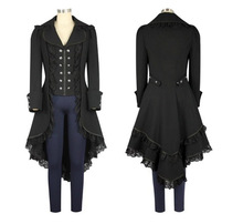 Casaco feminino renda-up, jaqueta gótica estilo vitoriano, steampunk, medieval nobre 2024 - compre barato