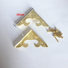 30MM Imitation gold wooden gift wrap angle  Purses angle iron furniture  Decorative accessories Wholesale 2024 - buy cheap