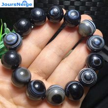 Venta al por mayor pulseras de cristal Natural de ojo negro Tianzhu tamaño del grano 14mm estilo tibetano Cadena de mano mujeres hombres regalo joyería de cristal 2024 - compra barato
