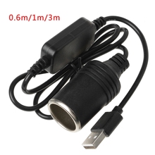 USB 5V-12V розетка для автомобильного прикуривателя Женский Мощность кабель с адаптером для конвертера 2024 - купить недорого