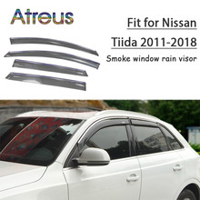 Atreus 1 комплект ABS для 2011-2018 Nissan Tiida аксессуары Автомобильные дефлекторы для вентиляции защита от дыма козырек от дождя 2024 - купить недорого