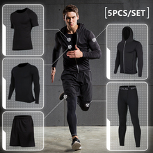 Workout Warm Sport Suit Men Running Sets Clothes Compression Basketball Gym Fitness Training Suits Breathable Jogging Sportswear 2024 - buy cheap