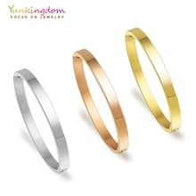 Yunkingdom stainless steel bracelets & bangles for women titanium steel bangles three colors gold ladies bangles Dropshipping 2024 - buy cheap