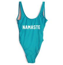 Namaste-maiô feminino, traje de banho, roupa para nadar, costas nuas, curto, macacão de malha, lingerie collant 2024 - compre barato