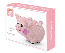 Xizai Connection Blocks Cartoon Building Toy Big Size Pink Pig Model Building Bricks Animal Toys Brinquedos for Kids Xmas Gifts 2024 - buy cheap