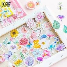 45 Pcs/Pack Colorful Diary Flower Paper Stickers Decorative Journal Stationery Craft Stickers Scrapbooking DIY Label Stationery 2024 - buy cheap