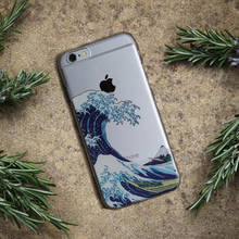 Чехол для телефона из мягкого ТПУ с надписью The Great Wave off Kanagawa, чехол для iPhone 12 11 Pro Max 7Plus 7 6Plus X XS Max 6 6S 5 5S SE 2024 - купить недорого