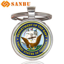 Classic United States Navy Alloy Key Chain Vintage Men Women Army Pendant Jewelry Key Rings 2024 - buy cheap