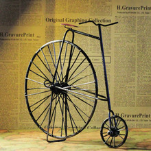 Zakka acessórios de decoração doméstica com bicicleta em ferro retrô, artesanato em metal, estatuetas vintage em miniatura 2024 - compre barato