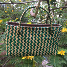 Korean version of hand-woven handbag retro fashion seaweed knit bag fan Seoul women's beach bag 2024 - buy cheap