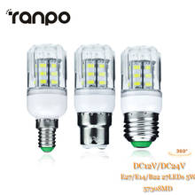 1PCS E27 B22 E14 27LEDs 5W Light Bulb 5730 SMD Energy Saving Lamp Corn Lights Spotlight Bulb Warm Cool White Lighting DC 12V 24V 2024 - buy cheap