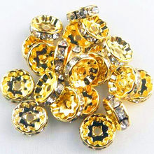 fashion jewelry beads Charming!500PCS For Gold Rhinestones Rondelle Spacer Beads 6mm Crystal A level Wholesale and retail 2024 - buy cheap