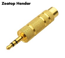 1Pcs High quality Gold Plated stereo jack 3.5mm 1/8" male to 6.5mm 1/4" female Audio Adapter Connector 2024 - buy cheap