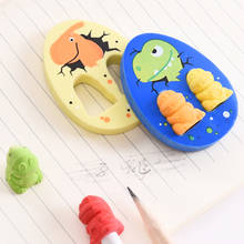 36 pcs/lot Novelty Lovely Dinosaur Eggs Eraser Creative Cartoon Mini Erasers Children Learning Gifts school Office Stationery 2024 - buy cheap