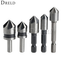 5Pcs Wood Drills Countersink Drill Bit Set Wood Milling Cutter HSS 5 Flutes 82 Degree Drill Metal Chamfering Woodworking Tools 2024 - buy cheap