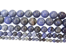 Natural Stone Old Blue Sodalite stone Loose Beads Round Stone Beads 4 6 8 10mm For Jewelry Making DIY Bracelet Necklace 2024 - buy cheap