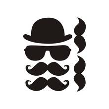 Beard sticker Wall Decor Fashion British car stickers PVC Multi-purpose multi-purpose Moustache hat For Party diy wall stickers 2024 - buy cheap