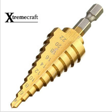 4-22 mm HSS Titanium Coated Step Drill Bit for Metal High Speed 4241 Steel Wood Drilling Power Tools Hole Cutter Step Cone Drill 2024 - buy cheap