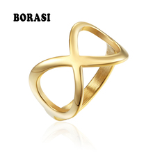 Женское кольцо BORASI, модное винтажное кольцо в стиле панк с крестом, золотистого и серебряного цвета, для вечеринок 2024 - купить недорого