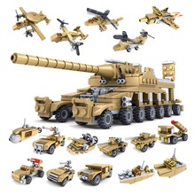 Bloques de construcción para niños, juguete de ladrillos para armar Super tanque militar, serie Army, juego educativo, 544 Uds. 2024 - compra barato