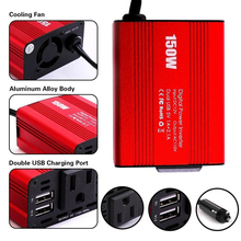 Dual USB 150W DC 12V To AC 110V/220V Power Converter Car Charger Adapter Car Inverter US/EU Socket 2024 - buy cheap