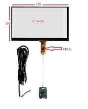 Placa touch capacitiva de controle usb, 7 polegadas, 6 pinos, gt911, 165*100, windows 7 8, 10, drive grátis, entrega grátis. 2024 - compre barato