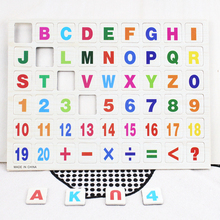 Rompecabezas magnético de madera en inglés para niños, rompecabezas de matemáticas Montessori ABC/123, juego educativo de aprendizaje preescolar, juguetes para niños 2024 - compra barato