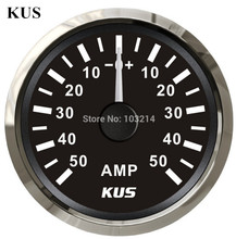 KUS-amperímetro de 52mm/calibre de amperios, placa frontal negra con detección de corriente para motocicleta, universal, 50A 2024 - compra barato