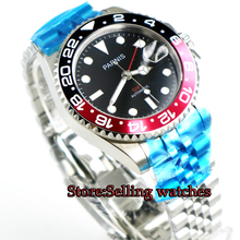 Мужские часы parnis с черным циферблатом, светящиеся наручные часы с автоматическим механизмом, 40 мм, в юбилейном стиле, с сапфировым стеклом 2024 - купить недорого
