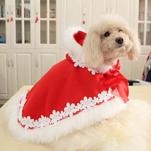 Pet Clothes Christmas Warm  Dog Cloak Teddy Bulldog Small Dog Festival Costume for Pet New Year Gift 2024 - buy cheap