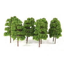 10 шт пластиковые модели деревьев железная дорога здание улица парк Diorama расположение пейзажей аксессуар HO 1:75 масштаб 2024 - купить недорого
