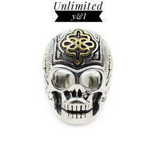 Knot Skull Rings Punk Style Rebel 925 Sterling Silver Thomas Style Fashion Skeleton Jewelry Accessories for Men Gifts 2018 New 2024 - buy cheap