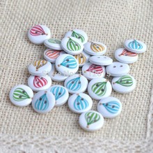 2 Holes Mix fire balloon painted natural round Wooden buttons For Sewing Scrapbooking Crafts 100pcs 15mm XD5410-4 2024 - buy cheap