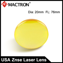 Eua cvd znse lente de foco do laser 20mm fl76mm para co2 corte a laser e máquina de gravura 2024 - compre barato