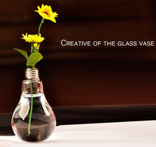 Jarrón de cristal transparente con bombilla, florero moderno de flores, 60 uds. 2024 - compra barato