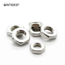 QINTIDES M2.5 - M14 Hexagon thin nuts 304 stainless steel hexagonal thin nut Flat nut and tight nut M3 M4 M5 M6 M8 M10 M12 2024 - buy cheap