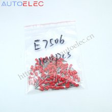 100PCS AWG#20 E7506 Ferrule Terminal Cord End Terminal Copper Brass Wire Copper Insulated Crimp Connector Cable Terminal VE7506 2024 - buy cheap