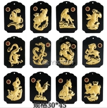 Natural Black Green Hetian Jade + 18K Solid Gold Chinese Twelve Zodiac Animal Amulet Pendant + Free Necklace Jewelry Certificate 2024 - buy cheap